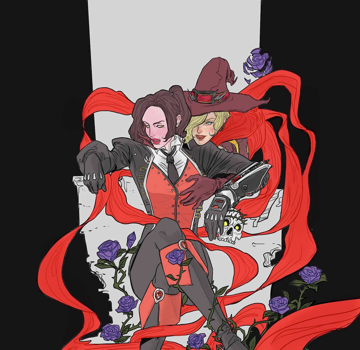 overwatch vampire &amp; witch au 