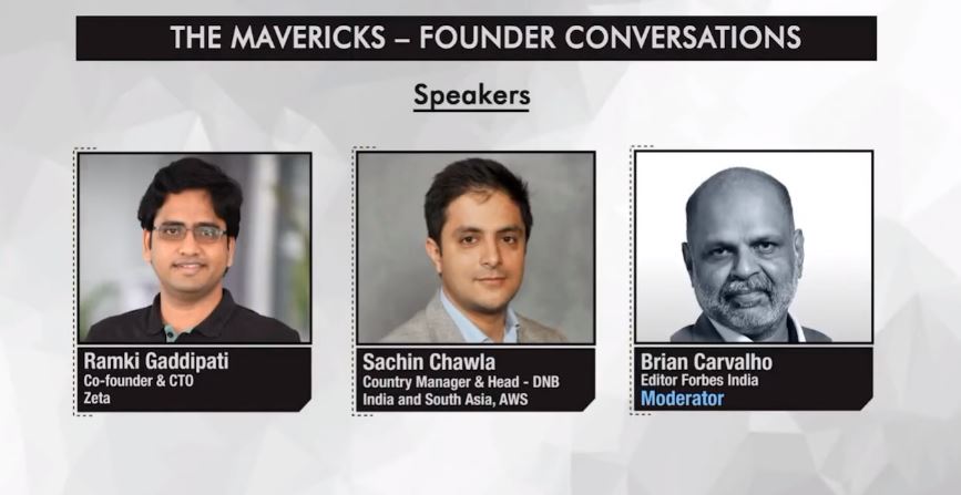 Welcome to the inaugural session of Forbes India presents AWS ‘The Mavericks’—The Founder conversations. Our editor, @Brianc_Ed, will be in conversation with @gramki, co-founder & CTO of @zetasuite, and Sachin Chawla, Country Manager & Head - DNB, India & South Asia @awscloud