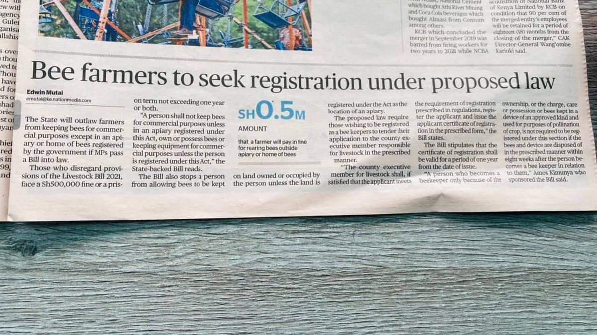 The Bill is in Bad taste as it does not cater for the interests of Common Wanjiku.

There's no way we can start to regulate Bees which we have no conflict with. There are more urgent matters in Kenya right now. 

#CNNOpposesLivestockBill