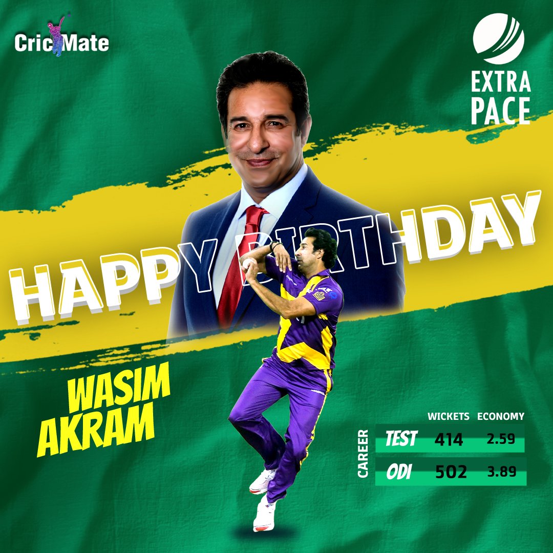 Happy Birthday Wasim Akram. Wishes from  