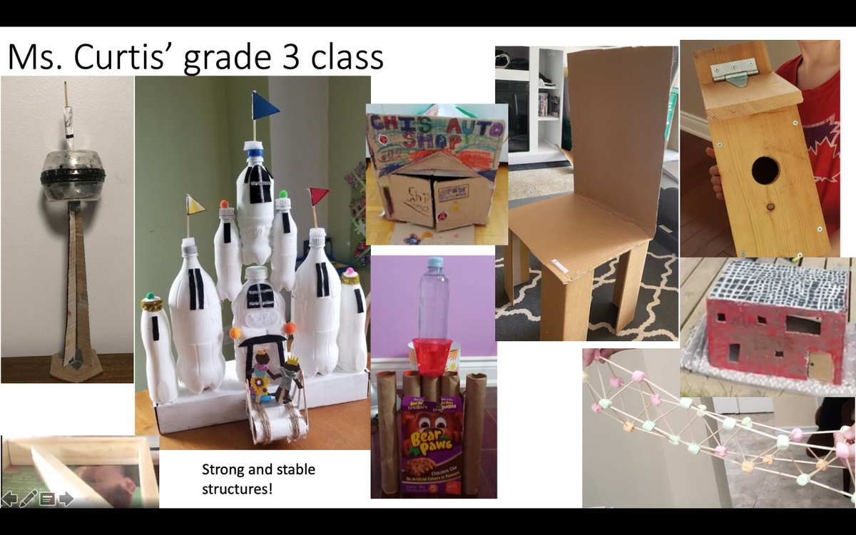 DCDSBVirtualK_8's tweet photo. Ms Curtis' gr 3 Ss and their families explored some great problem-solving and inquiry skills as they used materials around the house to create strong and stable structures!
#DCDSBExcellence
#DCDSBSTEM
#virtuallearning https://t.co/GENv2nkKlA