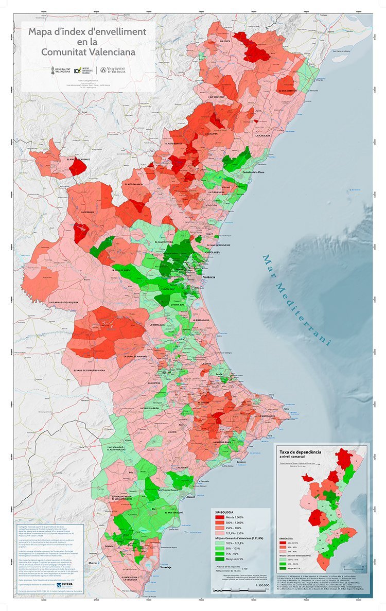elchornaler's tweet photo. El primer mapa la xarxa de rodalies que tenim, el segon la proposta que es llança, el tercer l'índex d'envelliment del País i el quart l'evolució demogràfica. Polítiques que despoblen, propostes que van en el mateix camí. https://t.co/BYFEJUPRyH