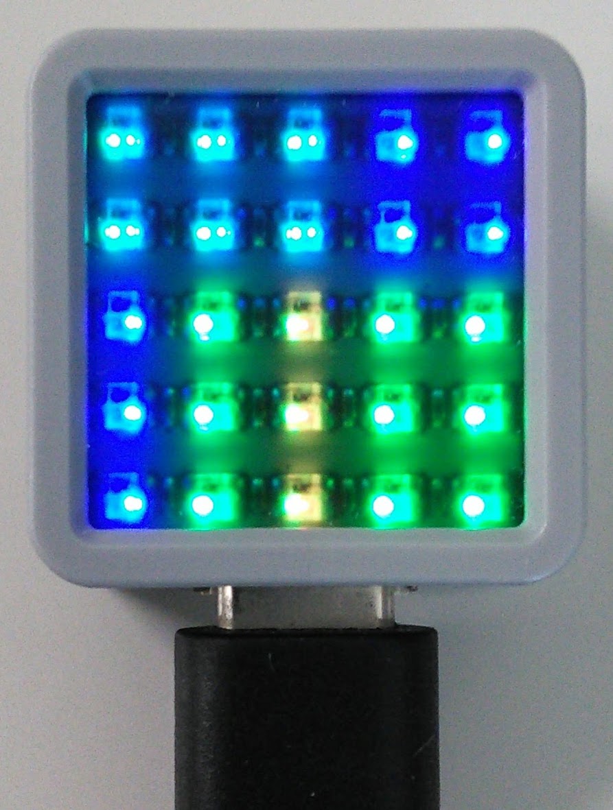 i_computer_jp's tweet photo. #M5Atom MATRIXで表示器RS485-WiFi化システムの稼動状態を表示してみた。動作状態は遅れ発生中は黄色、停止中は赤色点滅等に変化する。稼動率は低下すると黄色から赤色に変化する。 https://t.co/htyqJP0rJ7