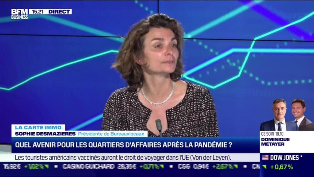 🗣️♻️ "Une reconnexion à la vie, à la ville, à la nature. À la #Défense des espaces de travail plus écologiques et plus durables." 
Réécoutez Sophie Desmazières sur <a href="/bfmbusiness/">BFM Business</a> 
➡️ hubs.ly/H0Pkj6M0