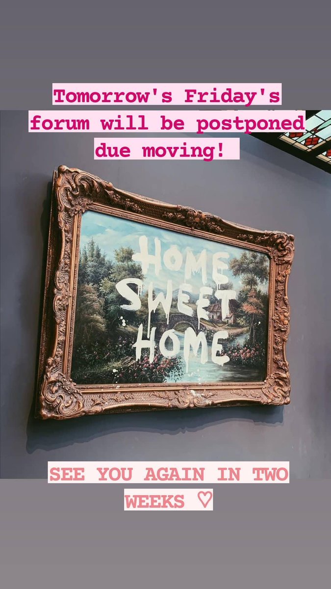 BdsmMuseum's tweet photo. Tomorrow's (English-speaking) forum will be postponed - we're currently moving!
The forum in german should be as usual next week (probably on Instagram live and discord).
Stay safe and see you soon 😘 https://t.co/AolCu7bRSb