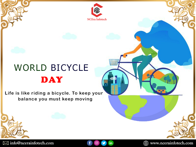 InfotechNcera's tweet photo. A bicycle ride around the world begins with a single pedal stroke.
#WorldBicycleDay2021 #ncerainfotech #NCERA https://t.co/ngNIZous8e