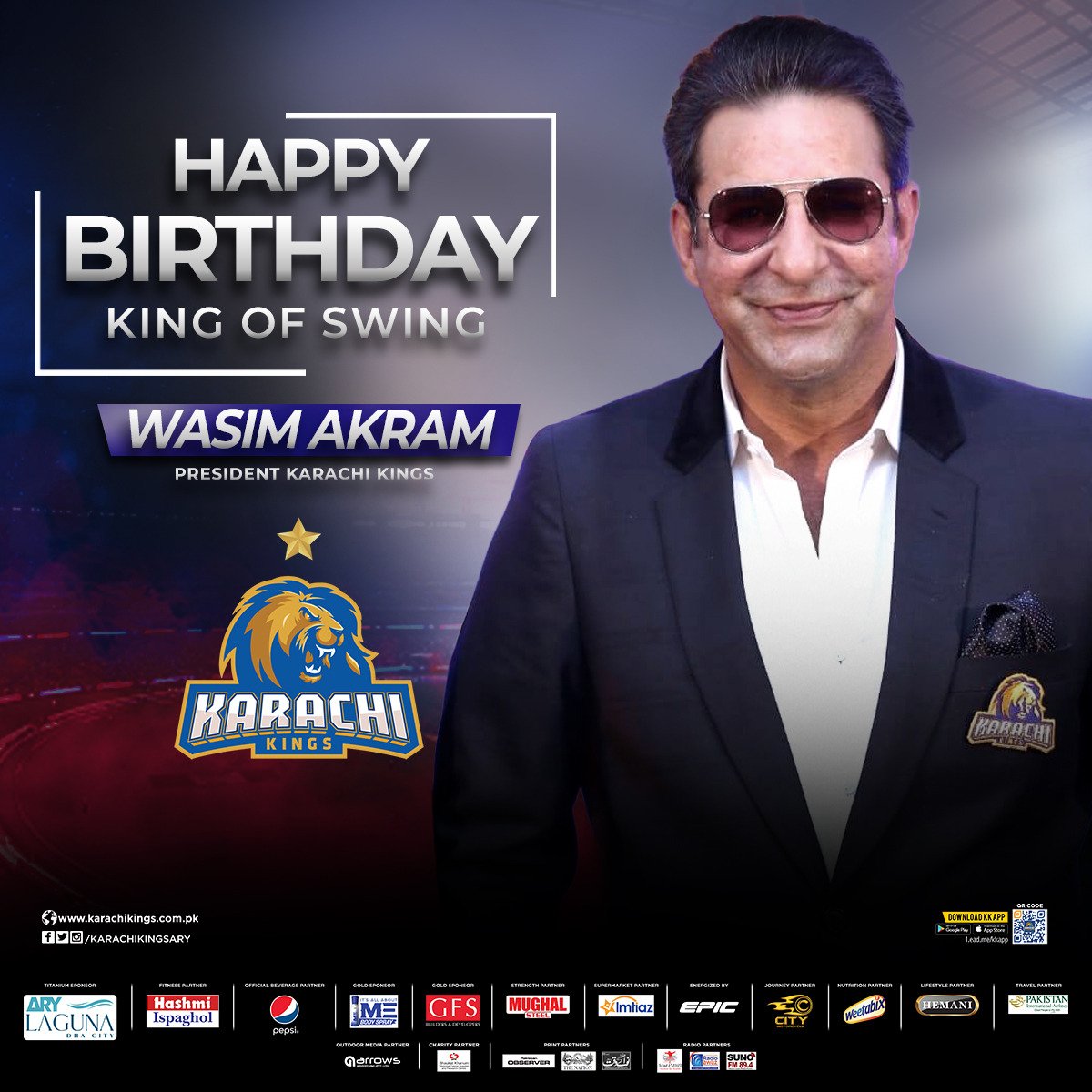 Happy birthday
king of swing legend wasim akram 
