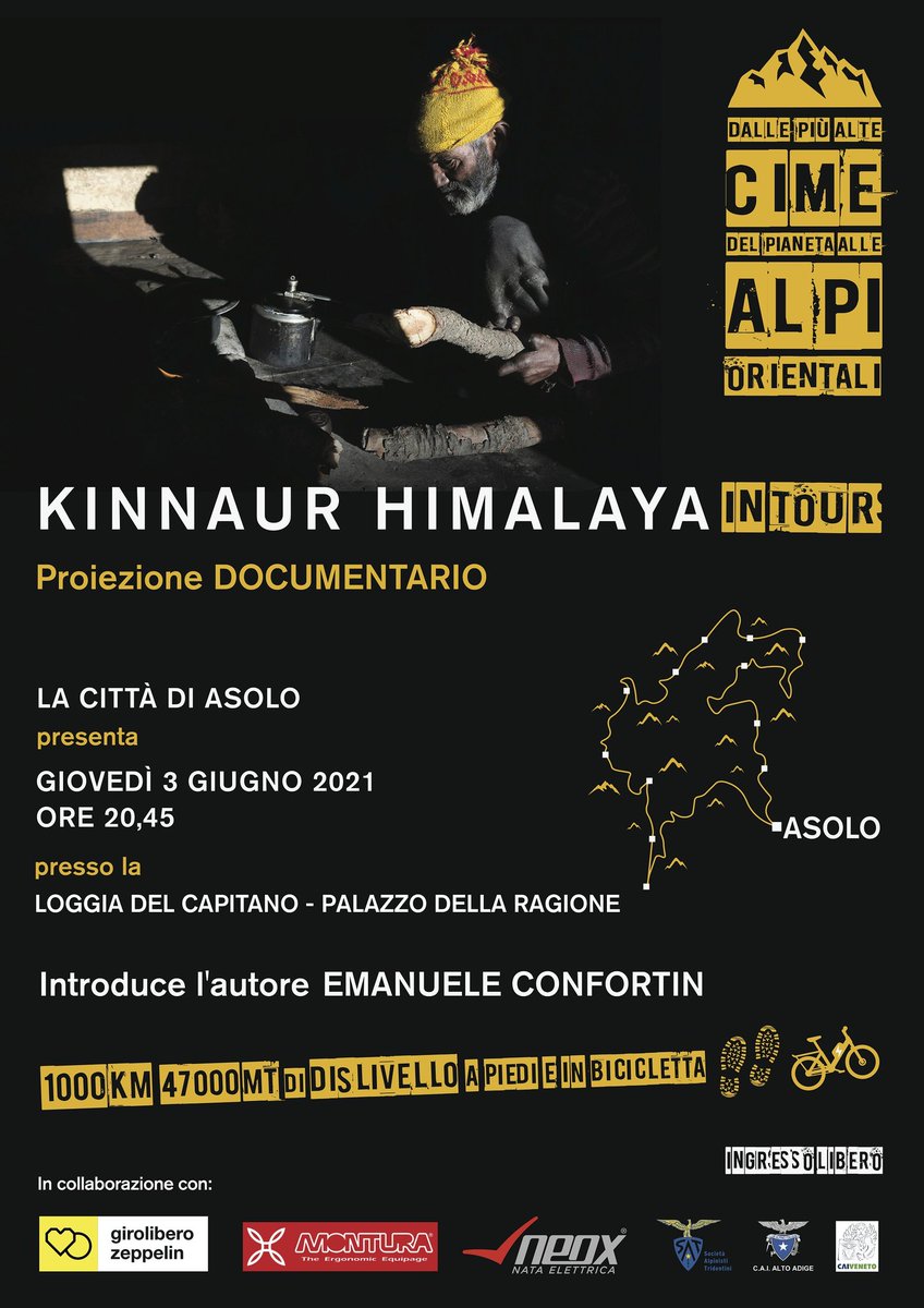 Il giorno della partenza di #kinnaurhimalaya in tour è arrivato! Vi aspettiamo stasera ad Asolo, presso la Loggia del Capitano, Palazzo della Ragione, ore 20,45. Introduce l'autore <a href="/EmaConfortin/">Emanuele Confortin</a>, con <a href="/MonicaGui17/">Monica Guidolin</a> <a href="/IndikaTweet/">Indika</a>