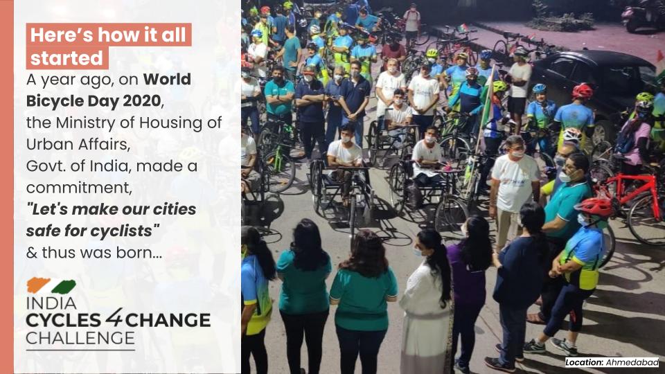 ITDPIndia's tweet photo. The cycling revolution started in June 2020 when the Ministry of Housing and Urban Affairs, Govt. of #India launched the India #Cycles4ChangeChallenge.
@SmartCities_HUA @MoHUA_India @Secretary_MoHUA @PMOIndia https://t.co/zbHUVwjSef