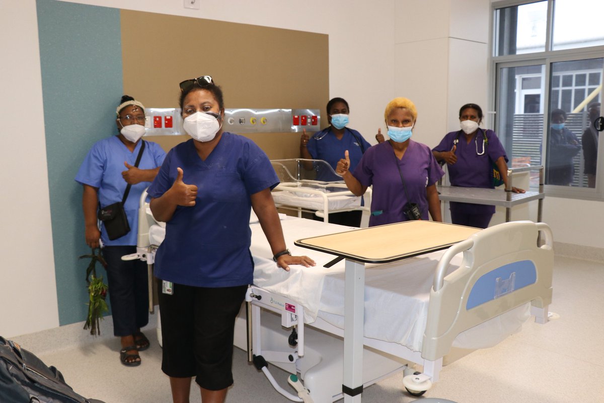 1st day &amp; 8 babies born at the new Labour Ward at the #ANGAU Hospital. The world class facility and only kind in #PNG has motivated nurses &amp; midwives and also giving a better chance of safe deliveries for our mothers and their babies around #Morobe, PNG. #PNGAusPartbership