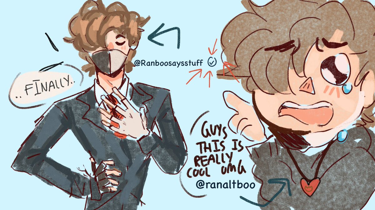 differences between main and alt reactions pffft
but actually man this is insane!! Congrats on the checkmark mr boo :D 👍
#ranboofanart @Ranboosaysstuff 