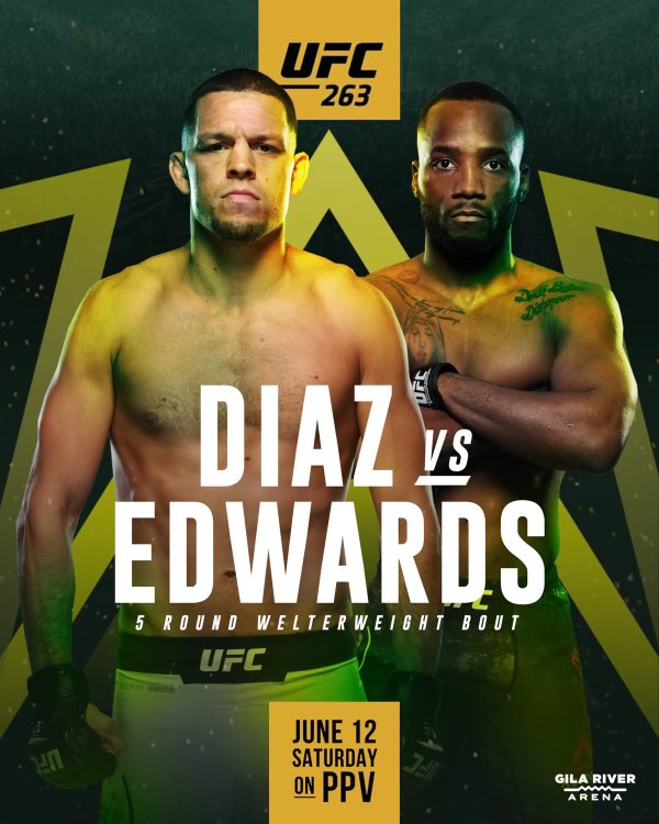 Nathan Diaz Ufc 263 June 12th