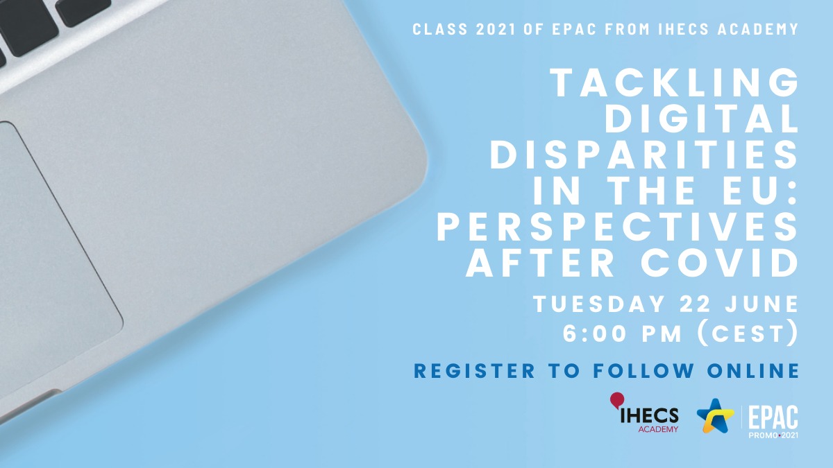 2021Epac's tweet photo. 🗣️ Less than a month to the event “Tackling #digital disparities in the #EU: perspectives after #Covid” to bring together stakeholders from institutions, think tanks, NGOs &amp; the industry. Participants can interact &amp; give recommendations.
Don't miss our next tweets! 👀 https://t.co/N23c7xv8NA