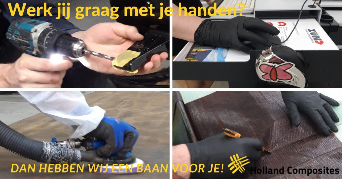 #Werk jij graag met je #handen? Dan hebben wij een #baan voor je! Meer info en #solliciteren: bit.ly/34GFj3M #jobsthatmatter #joboffer #wearehiring #vacatures #productie #meerderevacatures #werkenbij #productielijn #composites #composiet #lamineren #bouwen