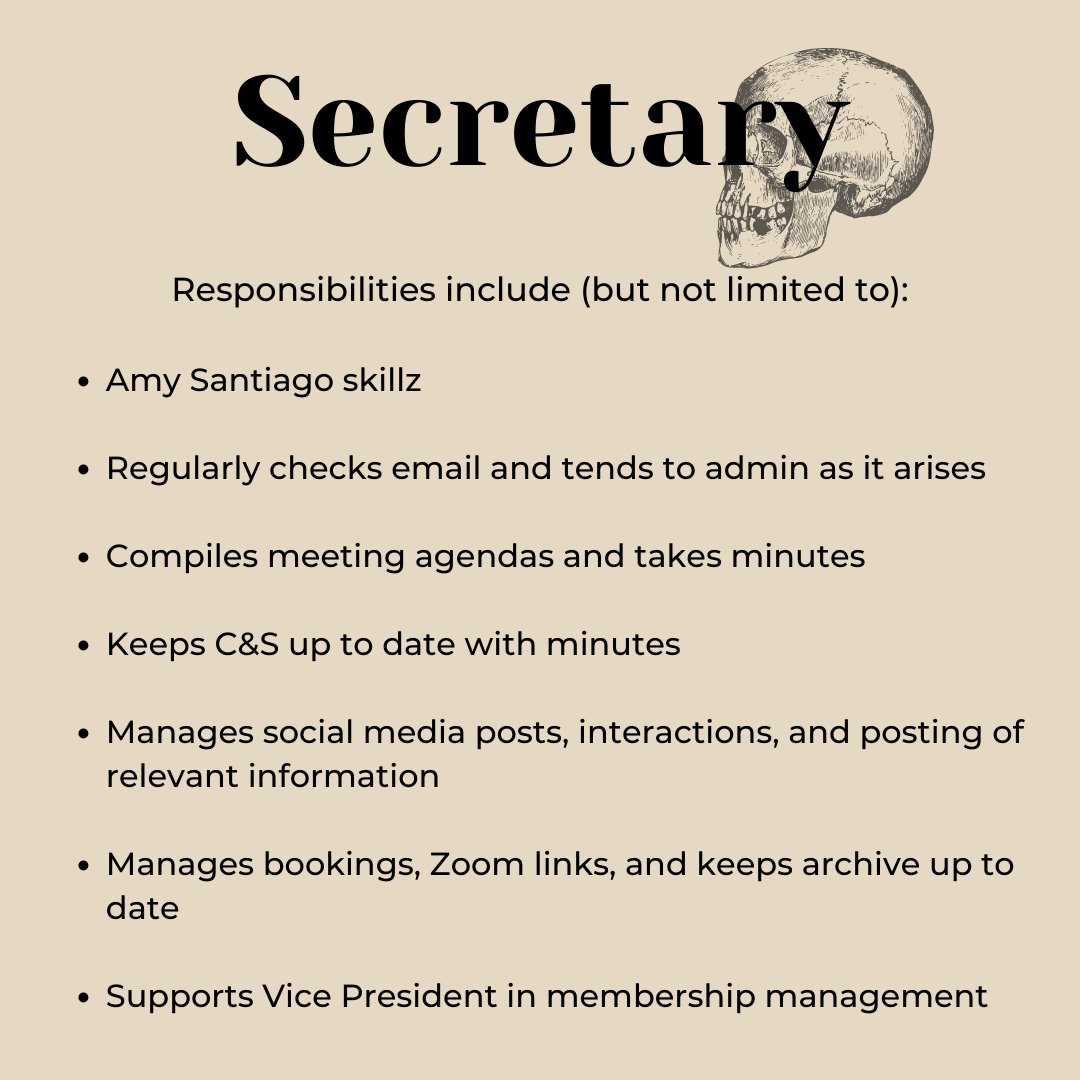 UNEArchSoc's tweet photo. It's coming up to AGM and election time! Nominations for these positions are due by 4pm, 7th June 2021.

Elections and AGM are being held 6pm, Monday 7th June 2021. DM us for more info on nominating and links! https://t.co/IK8GtWSVwp