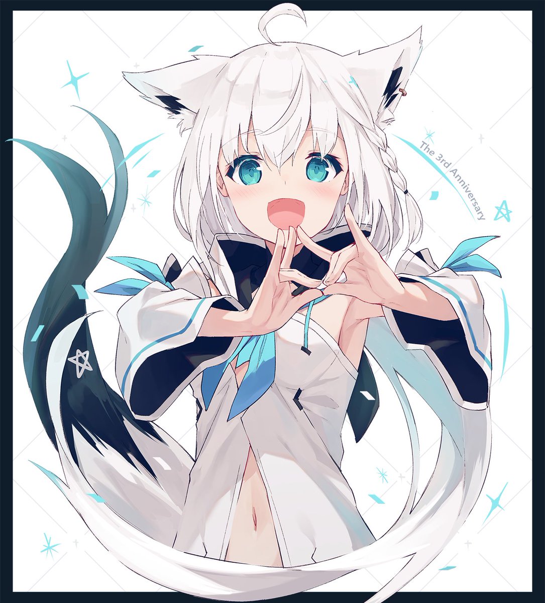 凪白みと 絵フブキ 3周年おめでとう 凪白みと 絵フブキ 3周年おめでとう