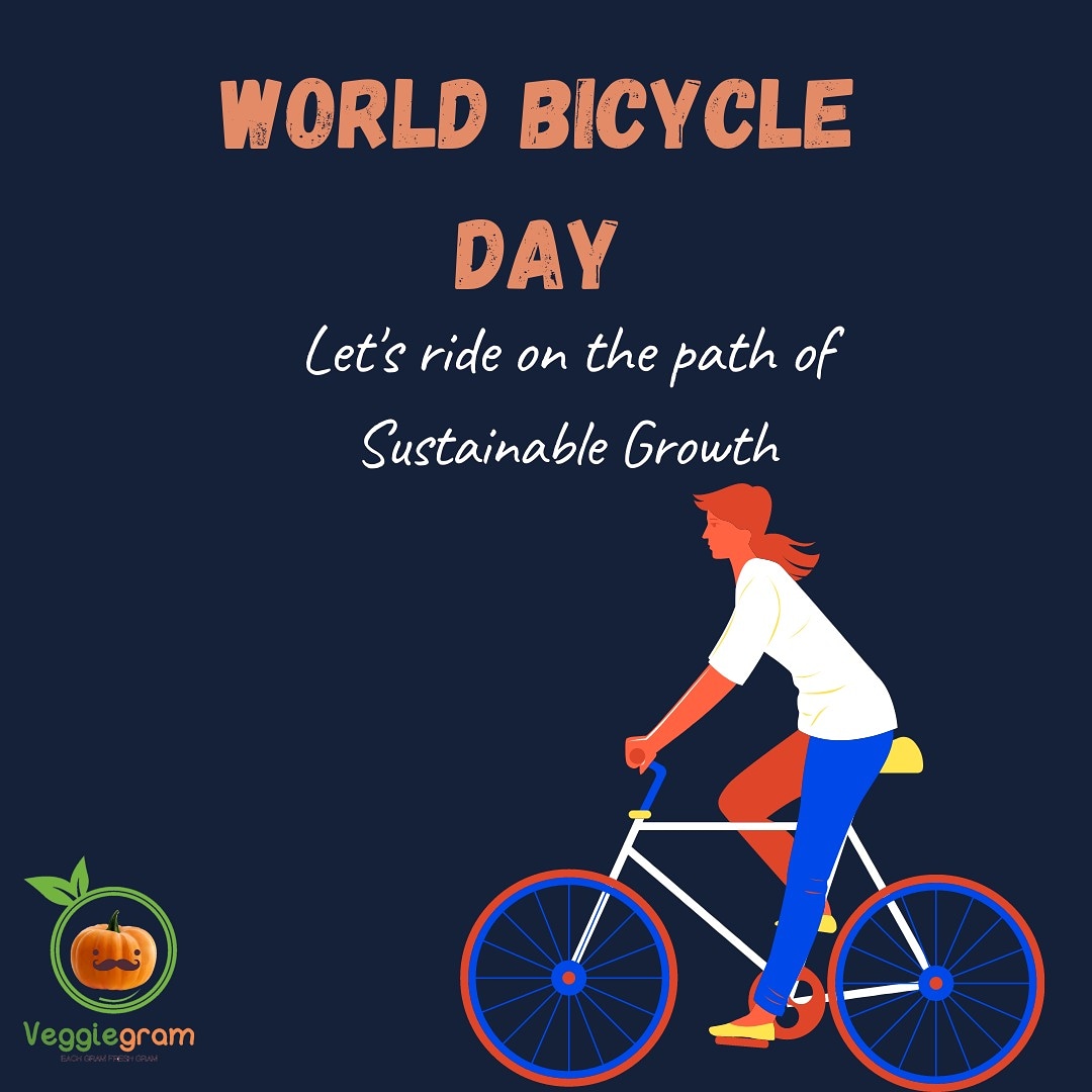 Let's Ride on the Path of Sustainable Development. Happy World Bicycle Day! 🚲 #worldbicycleday . . . #worldbicycleday2020 #trendingtoday #onlineshoppingindia #onlinevegetableshopping #instagood #instadaily #sustainabledevelopment #ecofriendly #stayhomestaysafe