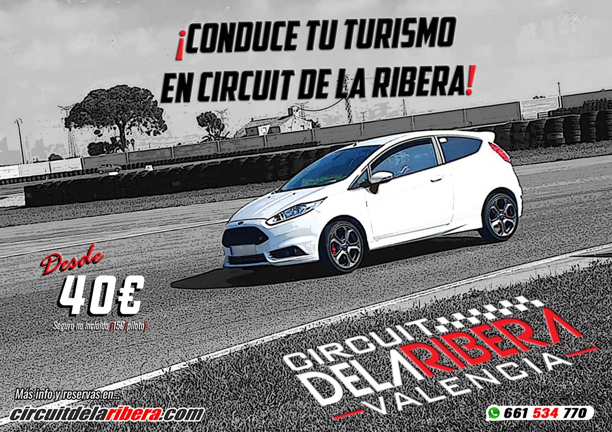 ¿TE GUSTA CONDUCIR? ¿TIENES GANAS DE HACERLO SIN LÍMITES DE VELOCIDAD?
📢¡EN CIRCUIT DE LA RIBERA PUEDES!📢
Conduce tu turismo en Circuit De La Ribera y sácale el máximo a tu coche.
Consulta más información y precios en nuestra web:
circuitdelaribera.com/pases-de-pista…
¡Te esperamos! 😉