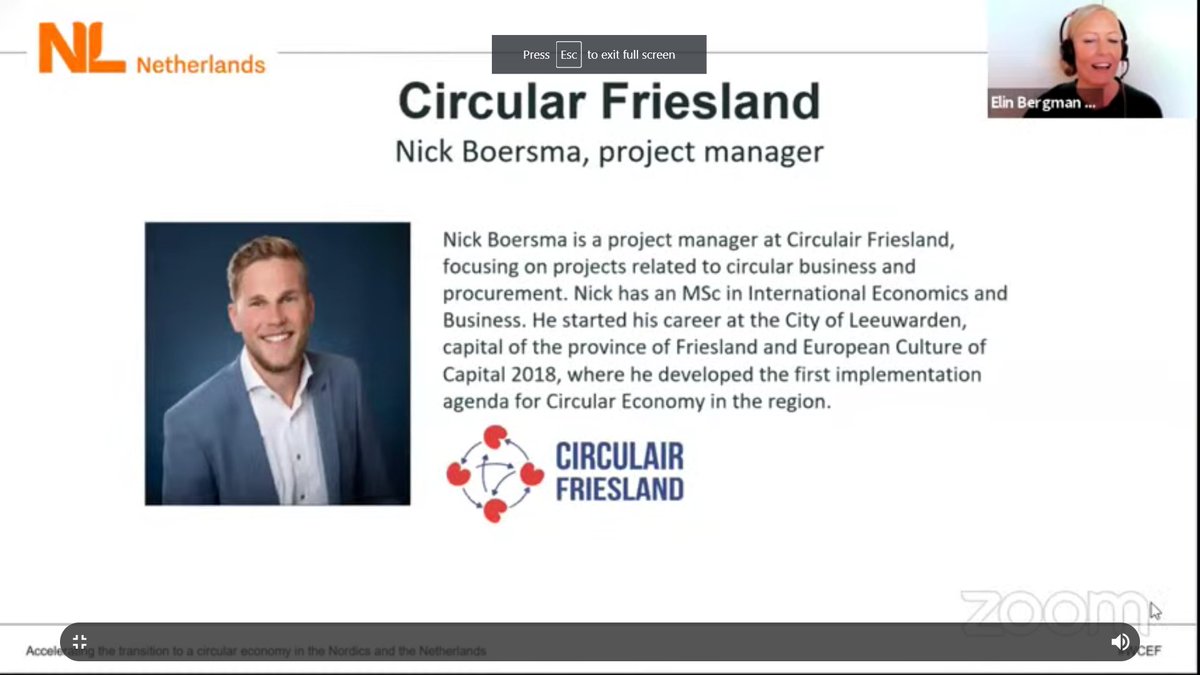 HotspotNordic's tweet image. Circulair Friesland @CirculairFRL is an association of 100+ active members. “We see ourselves as a #BlueDelta. Collaboration with the Nordics would be useful to achieve our goal of becoming a #circularfrontrunner by 2025.” You can still join our webinar at myonvent.com/event/circular…
