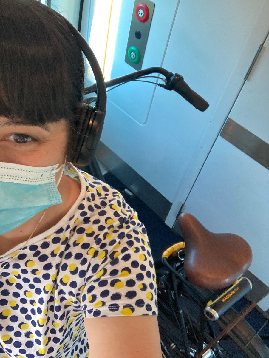 jagodisco's tweet photo. Here’s me and my bike on the train to Athlone from Galway thanks to @IrishRail for making my commute car free #galwaybybike #gaillimharrothar @DutchBikeDublin https://t.co/cYu3o5wDIK