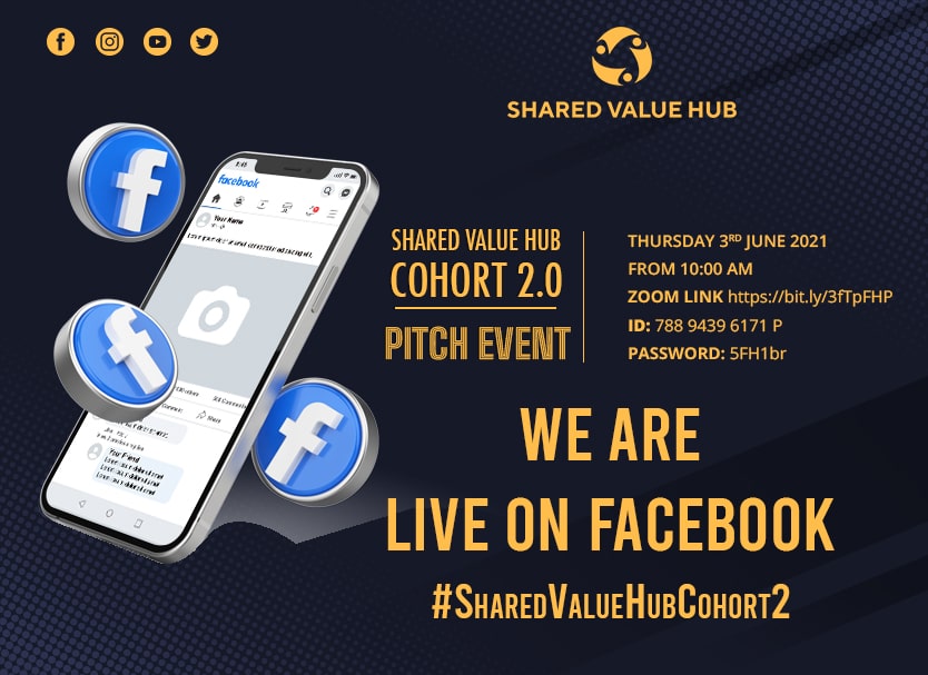 SharedValueHub's tweet photo. Join us Live on Facebook for a pitch session with Climate Change enterprises across East Africa!

#SharedValueHub 
#ClimateAction
#StartUps 
#ImpossibleIsNothing

Register here: 
https://t.co/0zQUJKJoEe

Date: Jun 3, 2021, 10:00 AM Nairobi https://t.co/TdTTQfz3o5