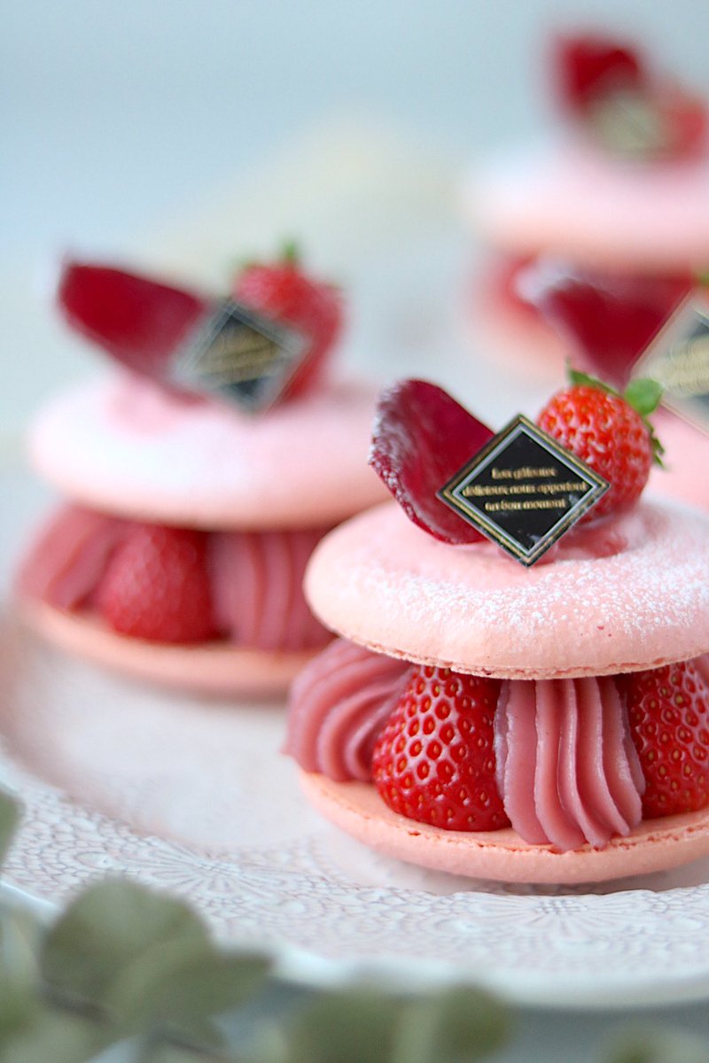 Shi Zu Pom マカロンケーキ 大きく作るとピエがピェっとしか出ない ラズベリーとローズシロップのクリームはえもじょわさんレシピ