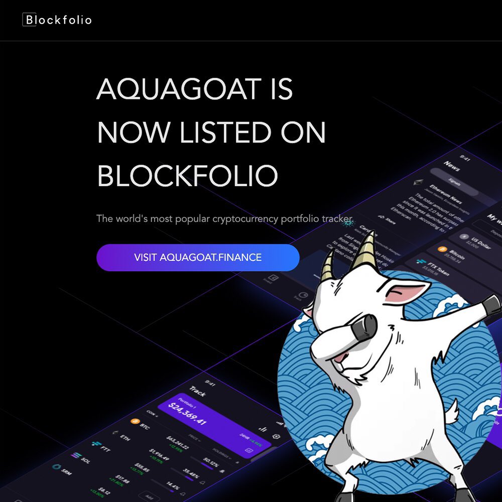 AquaBsc's tweet photo. We are now listed on @blockfolio 🎉 Stay tuned for more listings to come 😎💙

#Aquabsc #AquaGoat #Hodl #HodltheGoat https://t.co/mfgllaxgYg