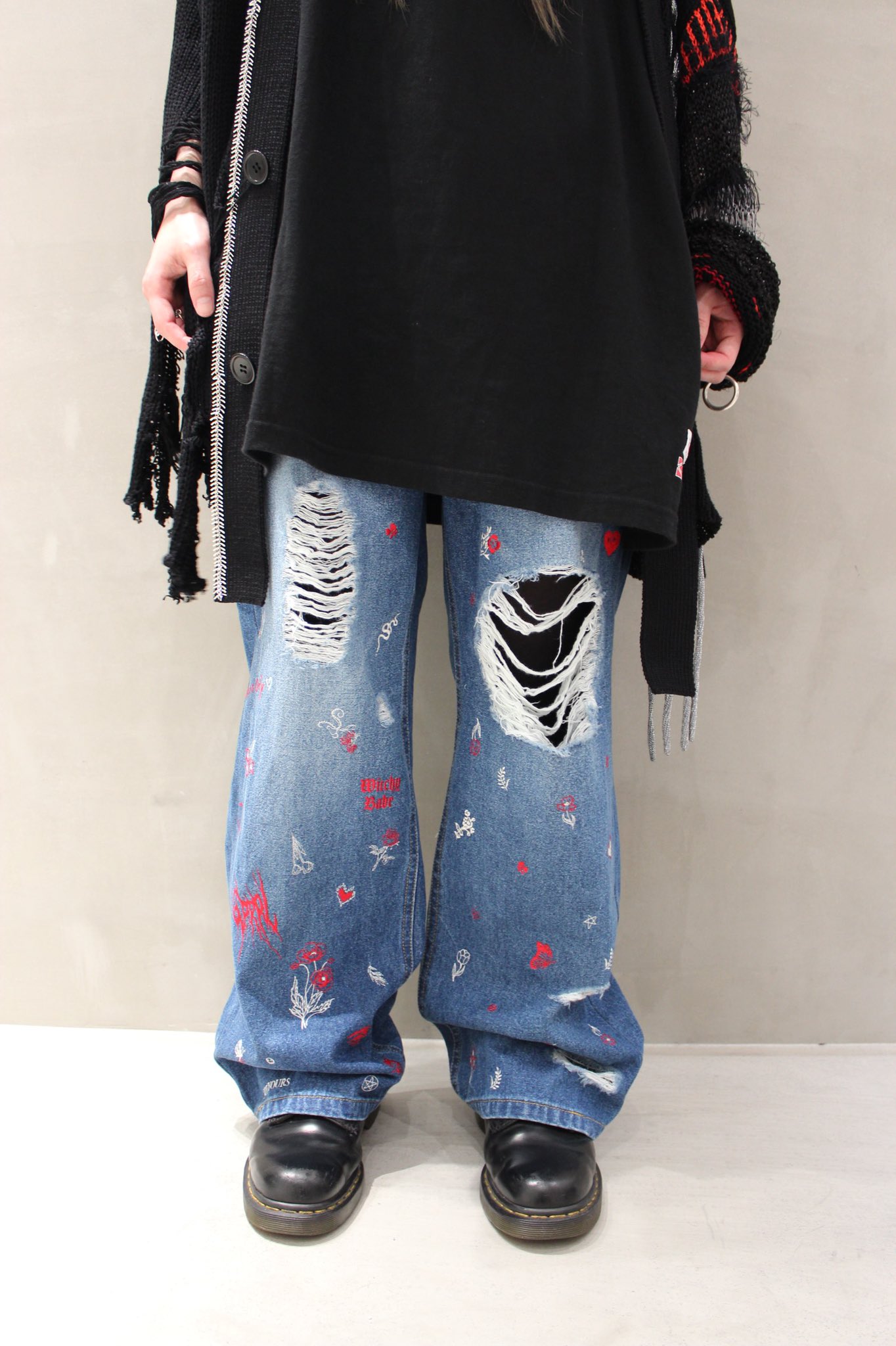 rurumu: 2021ss embroidery denim pants | www.tigerwingz.com