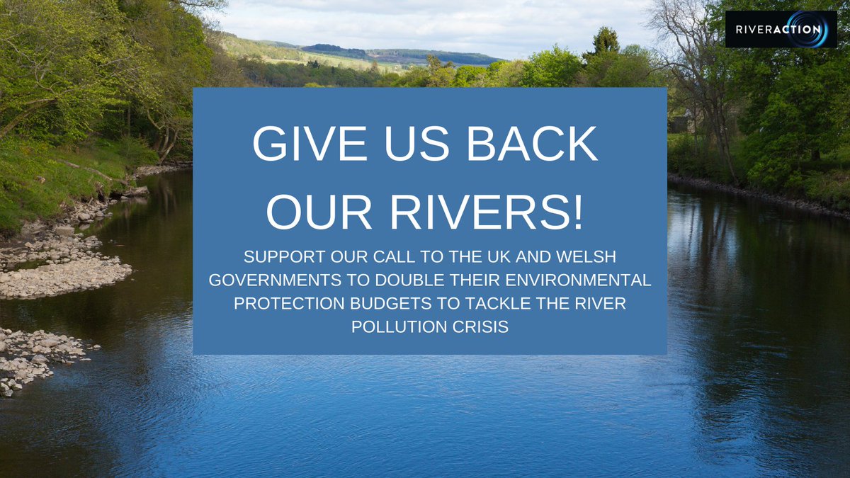 RiverActionUK's tweet photo. 🚨Today we are launching our new #GiveUsBackOurRivers campaign and public petition to call on the English &amp; Welsh Governments to properly fund environmental protection by DOUBLING agency budgets!

SIGN OUR PETITION NOW! https://t.co/kIa5fnIqb5 https://t.co/fOOBPZUeZt