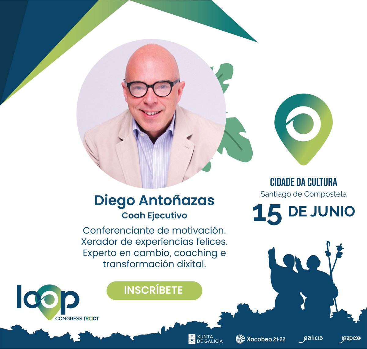 clusterticgal's tweet photo. ▶ @dantonanzas será o protagonista do 2º relatorio do #LoopCongressReAct. Conferenciante e coach executivo, abordará o #Turismo e a #Tecnoloxía,
desde unha perspectiva distinta: "Todos somos corresponsables do noso propio éxito". 🏆
Inscríbete xa 👉https://t.co/EZITMVwtHA https://t.co/7nN7Wiglrb