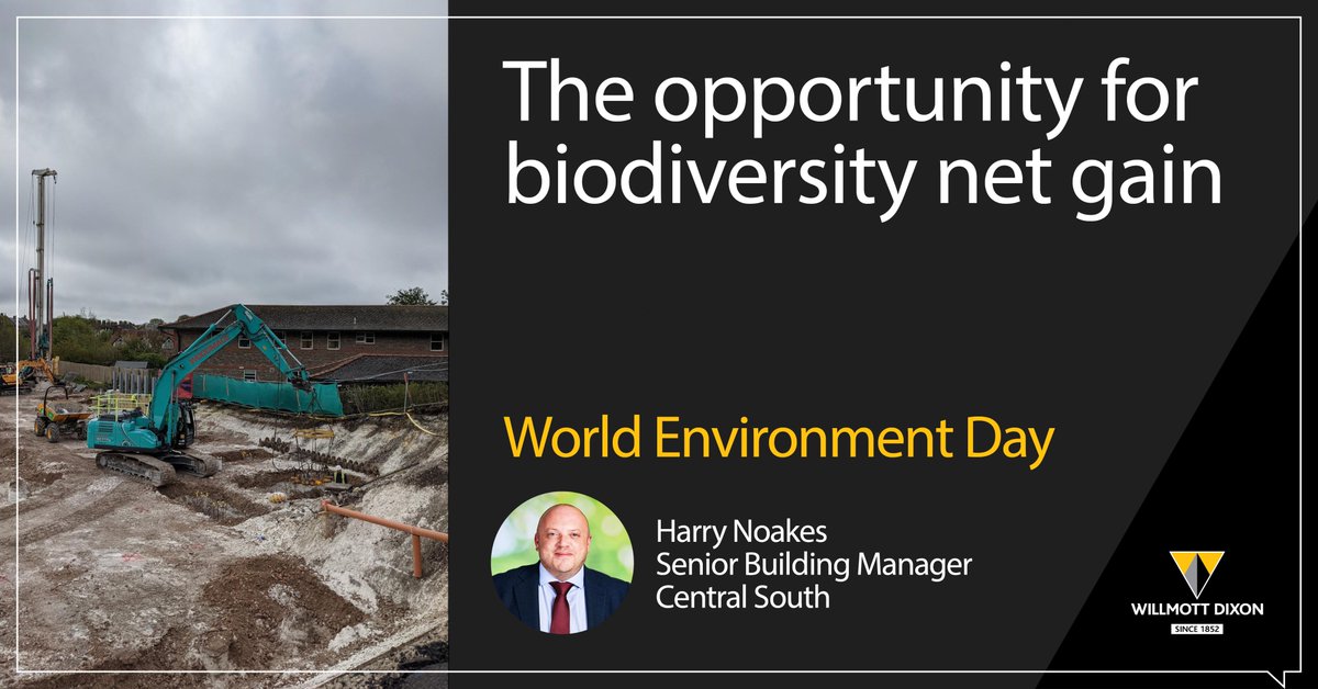 WillmottDixon's tweet photo. Celebrating #WorldEnvironmentDay, Harry discusses how through our project at @DCHFT, there is an opportunity to leave a biodiversity legacy, through restoring our environment and bringing nature into communities.

https://t.co/kgvdctm5qw

#NowOrNever https://t.co/04tDm7ltom