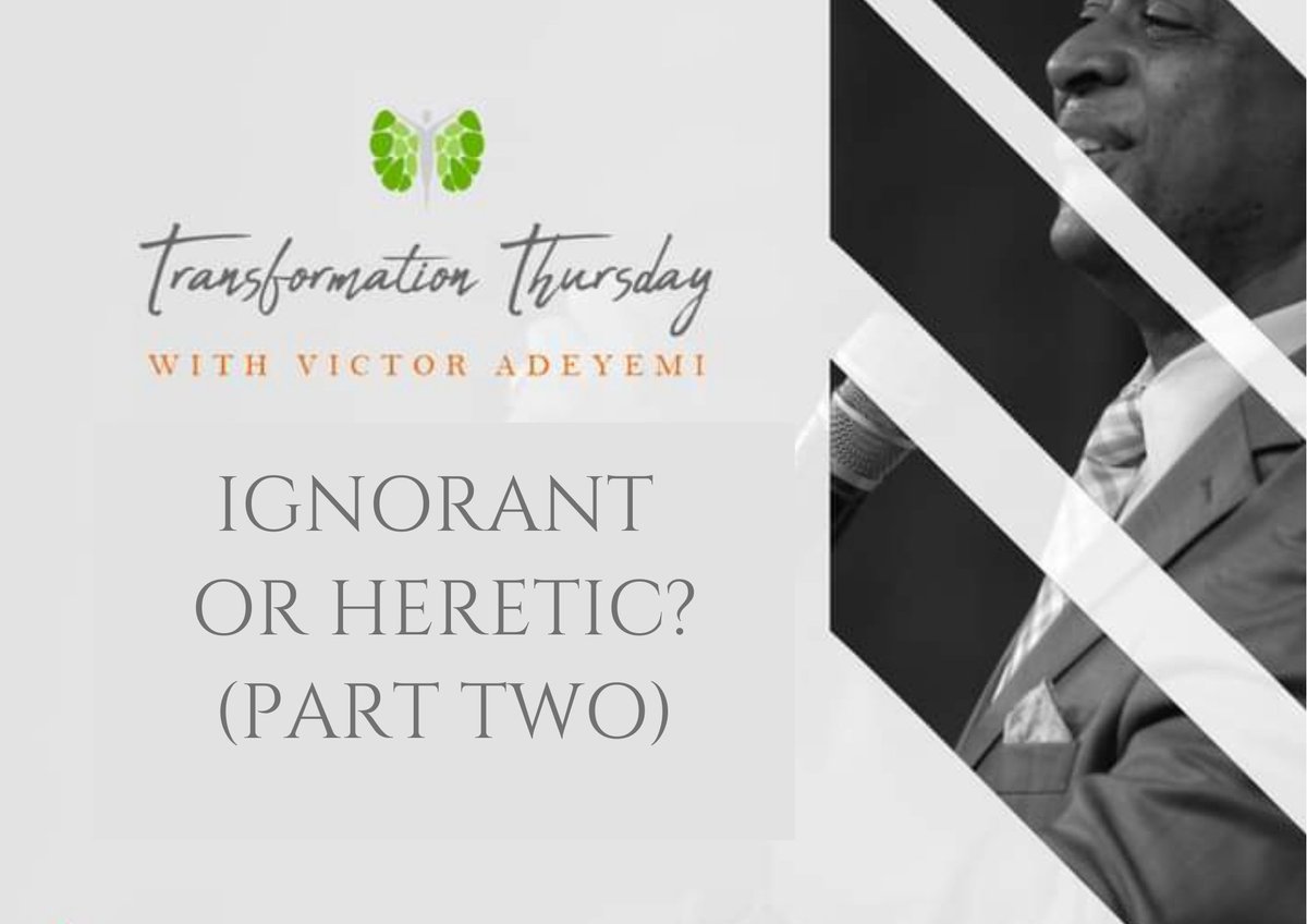 VictorAdeyemi's tweet image. IGNORANT OR HERETIC 2

Last week, I took you through my journey from ignorance to truth about tithing under the law and under grace. It was all about letting you realize how I was sincerely wrong but eventually enlightened.