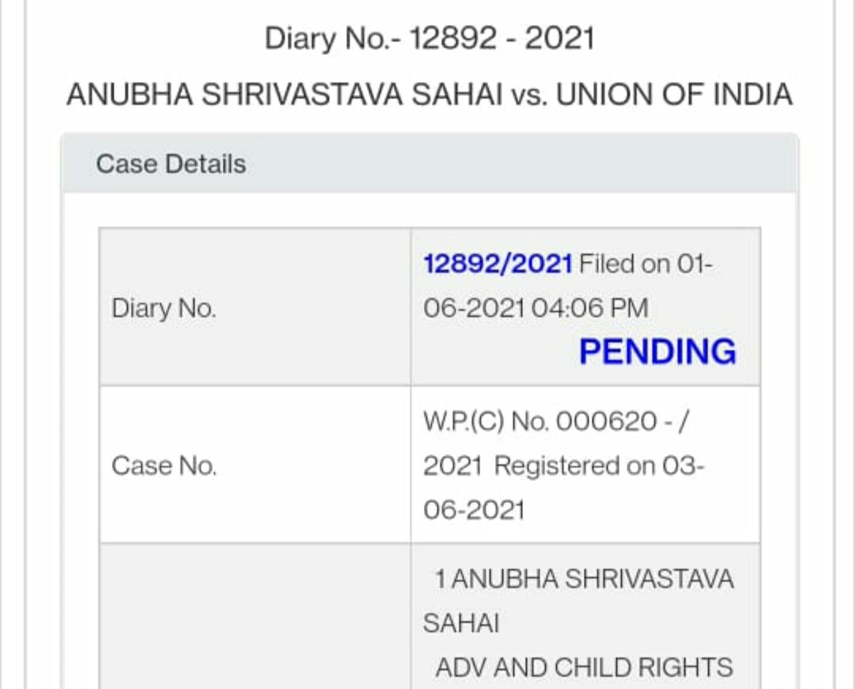 #BoardExams 
Our PIL for cancellation of state board and NIOS board exams and to have a uniform decision is registered .

SC today said they will take up state board matter also after CBSE is finalised.