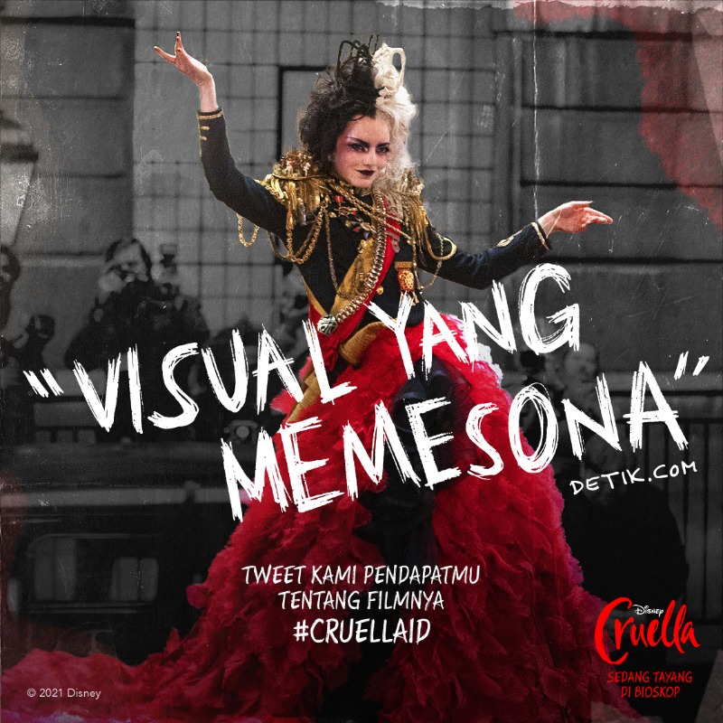 DisneyStudiosID's tweet photo. #CruellaID hadir dengan penuh gaya disertai berjuta alasan untuk ditonton.

Teman atau musuh: tweet kami pendapatmu tentang #CruellaID dan dapatkan kejutan menyenangkan. https://t.co/wPiwsbJUpV