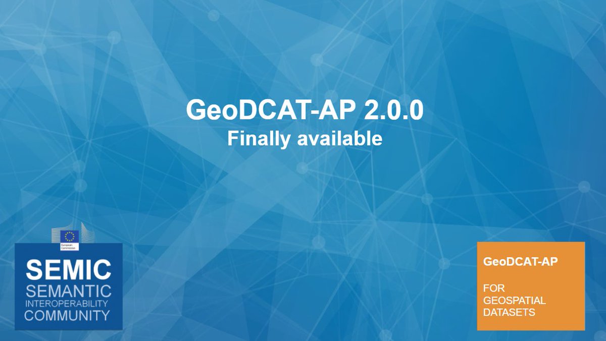 Joinup.eu (@joinup_eu) on Twitter photo 📰The 🆕 version of the #GeoDCATAP (2.0.0) has been officially released❗
🎯It incorporates the changes & suggestions reported within its Working Group as well as discussed during its webinar.
💡Check out its major changes❗
👉bit.ly/3dGXETS
<a href="/AndreaPere9o/">Andrea Perego</a> <a href="/cc_radu/">Cosmina Radu</a> 📰The 🆕 version of the #GeoDCATAP (2.0.0) has been officially released❗
🎯It incorporates the changes & suggestions reported within its Working Group as well as discussed during its webinar.
💡Check out its major changes❗
👉bit.ly/3dGXETS
<a href="/AndreaPere9o/">Andrea Perego</a> <a href="/cc_radu/">Cosmina Radu</a>