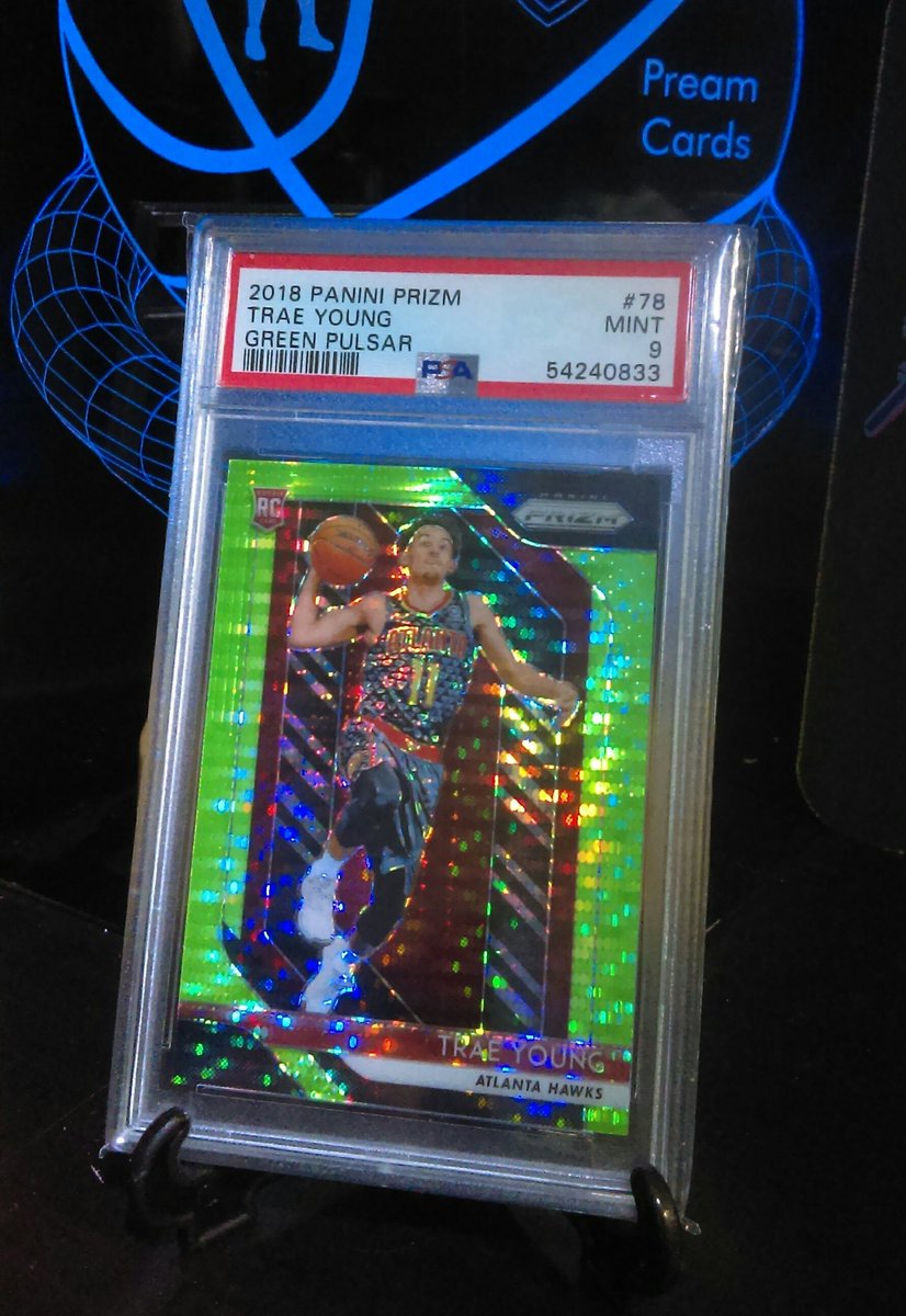 PreamCards's tweet photo. Trae Young RC Green Pulsar Prizm /25 Der Box Break und mehr Hobby / Investment auf #YouTube ➡ #Preamcards Trading Cards Info Channel #NBAPlayoffs #Luka #DAZN #sportschau #NBA #Knicks #Basketball #Celtics #Lakers #Suns #Lebron #Schroeder #Lillard #Kyrie #durant https://t.co/PKgBZSYYZR