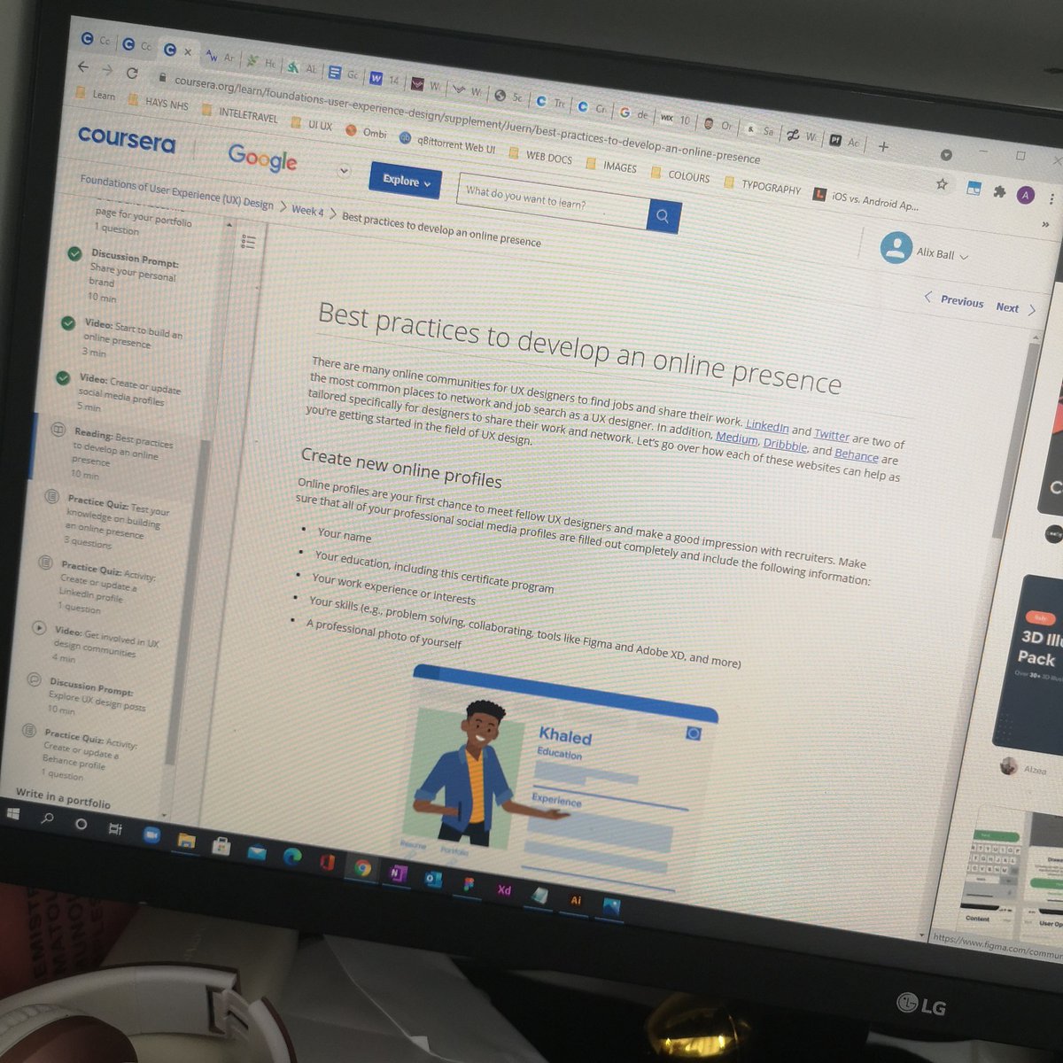 luxe_ui_'s tweet photo. Back to the grind today after my weeks holiday ✌🏼 - nearly finished week 4!
#coursera #uxdesign #uiux #dailyui #dailyux #design #community #1000womenindesign #tech #google #googlecourse #userexperience #learningdesign #backonthegrind https://t.co/OmiR8PUBFj