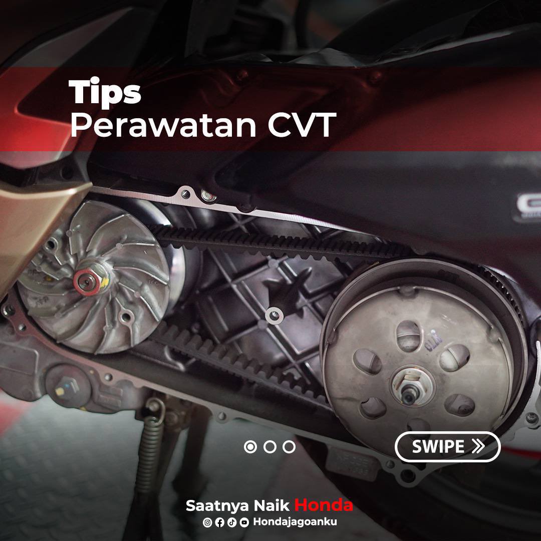 HondaJagoanku's tweet photo. Hari ini Minho punya tips nih bagaimana cara merawat CVT motor kesayangan kamu, jadi lihat slidenya sampai akhir yaa Brosis 

Daaan bagikan juga dong tips ini ke teman-teman kamu yang lain Brosis, karena sharing is caring 

#TipsMinho #HondaJagoanku https://t.co/LydmN4ZigP