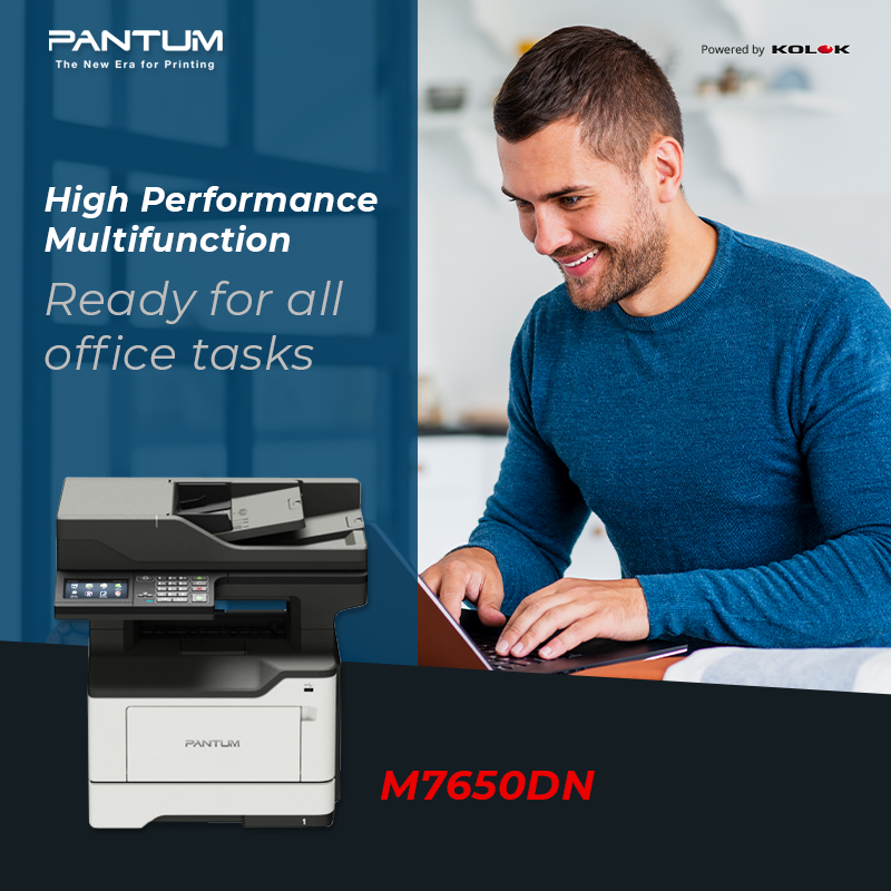Pantum_SA's tweet photo. Take a look at our new top-of-the-crop 4-in-1 M7650DN! We’re not bragging (Ok, maybe a little), but it’s #hot stuff!
✅Record breaking speeds of 44/46ppm
✅First print out in 6 seconds!
✅Dual Core, 1GHz processor!
✅1GB memory
✅4.3Inch colour touch screen
#technology #printing https://t.co/R74rNWsnte