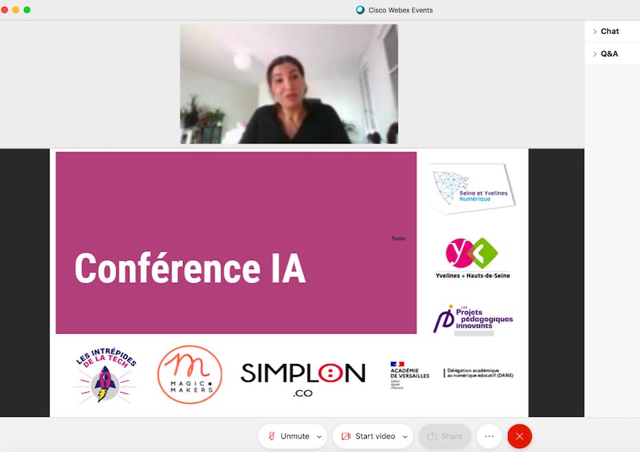 intrepides_tech's tweet photo. Matinée 100% #IA pour les 13 collèges du projet #ImagineTonCollège:
- Fondamentaux de l'#IA 
- Mise en pratique avec un projet de reconnaissance image #classcode
- Témoignage inspirant de Mounia Haddoud, Consultante Data Scientist @Keyrus_group 
#numérique #éducation #womenintech https://t.co/FNSX3gjwlg
