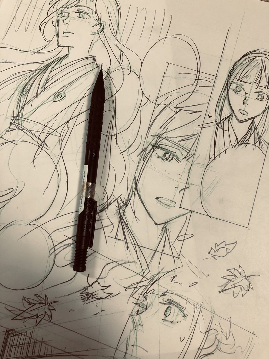 調子悪くて描きづらいな〜と思いつつ騙し騙し使っていた下絵用のシャーペンをやっと新調したのですが快適です。もっと早く買うべきだった… 