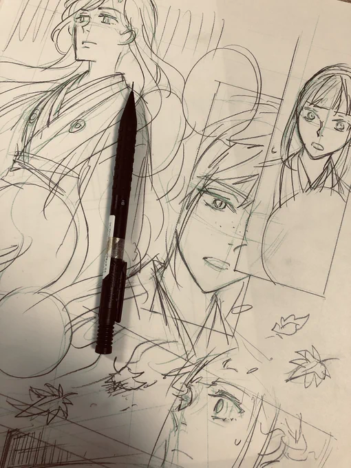 調子悪くて描きづらいな〜と思いつつ騙し騙し使っていた下絵用のシャーペンをやっと新調したのですが快適です。もっと早く買うべきだった… 