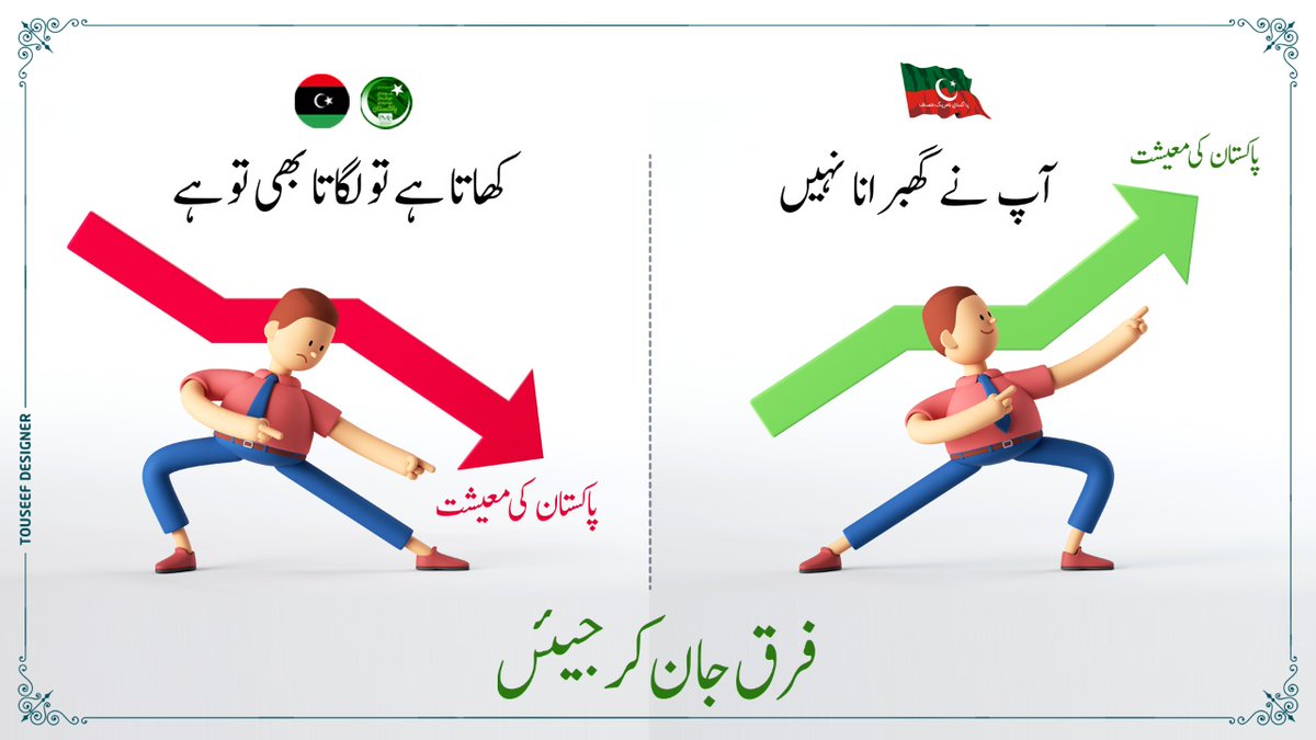 InsafPK's tweet photo. کھاتا ہے تو لگاتا بھی تو ہے 
اور
آپ نے گھبرانا نہیں ہے
کا فرق جان کر جیئں
#مستحکم_پاکستان_شکریہ_کپتان https://t.co/pdZaARqlvr