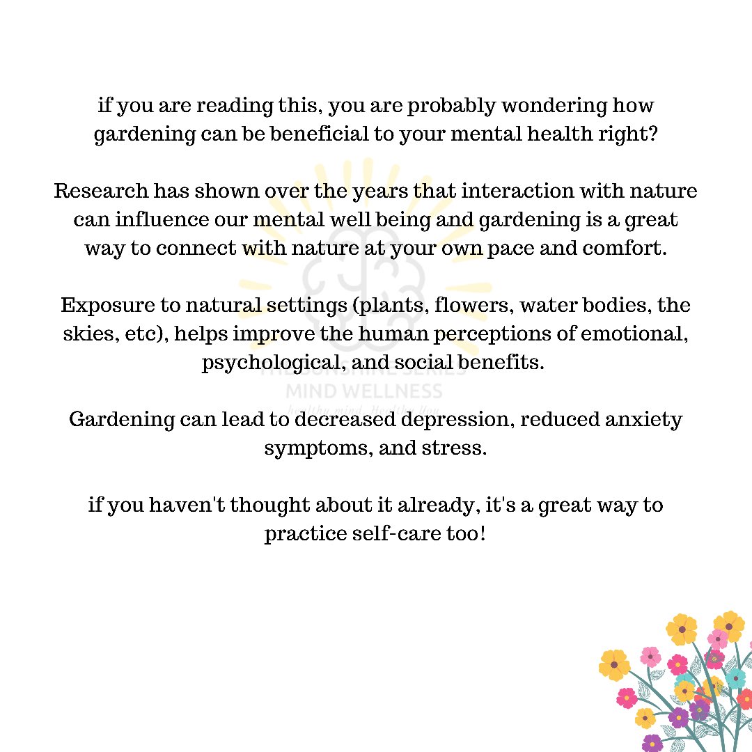 _sunshineseries's tweet photo. Have you ever considered taking up gardening as a hobby? If your answer is yes, then you’re probably on the right track😁
If you haven’t thought about it yet, maybe you will after reading this post💛
#naturetherapy #themindwheelproject #AbujaTwitterCommunity #MentalHealthMatters https://t.co/yk46sx0QPX