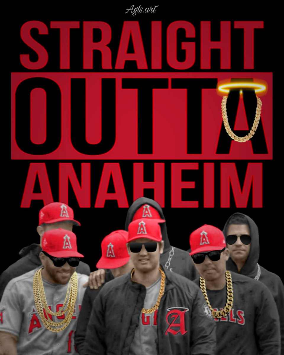 ' Outta Anaheim '             
#Squad #StraightOuttaAnaheim #ShoheiOhtani #JoseIglesias #JoseRojas #ÅngelsBaseball #Angelsbaseball #Halos #HaloNation #TeamInRed #LAangels #CaliforniaAngels #AnaheimAngels #LosAngelsAngels #Mlb #Baseball #AglsArt #Art