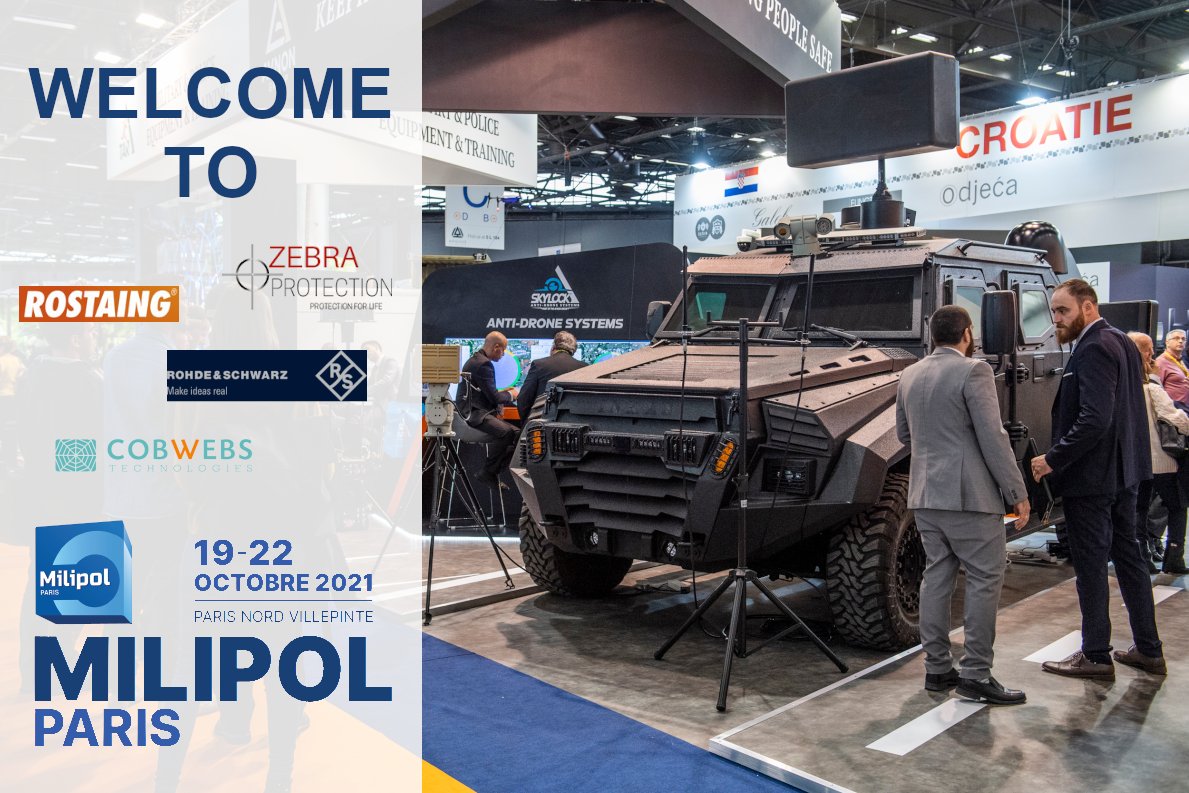 Thank you <a href="/RohdeSchwarz/">Rohde & Schwarz</a> 🇩🇪, #ZebraArmour 🇿🇦, <a href="/ROSTAINGgloves/">ROSTAING</a> 🇫🇷 and <a href="/CobwebsTech/">Cobwebs Technologies</a> 🇮🇱  for your registration as Milipol Paris 2021 exhibitors!
Register now to exhibit at #MilipolParis, 19-22 October 2021: bit.ly/3fHYuAK