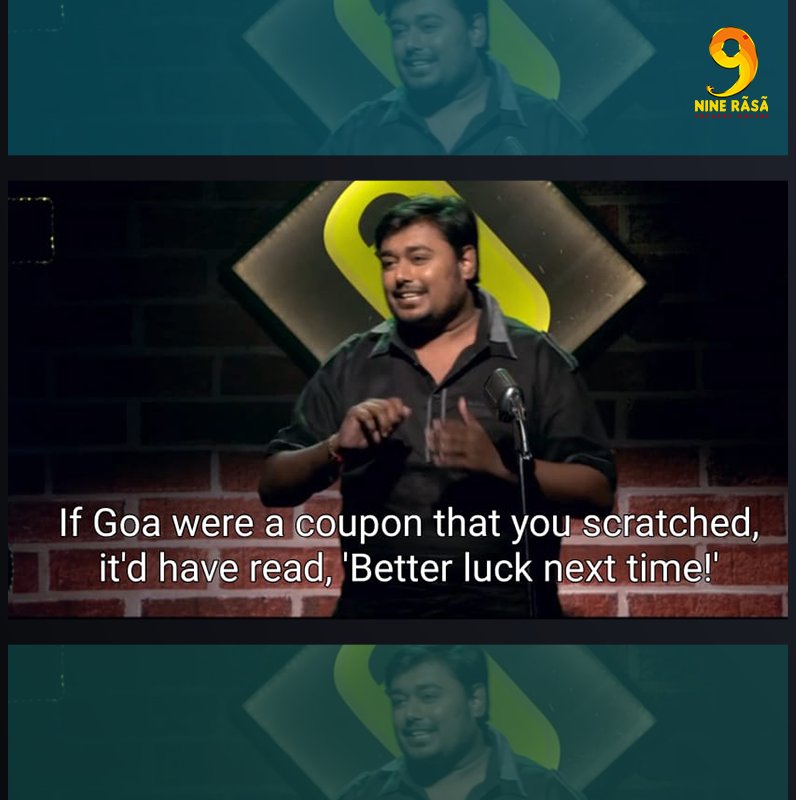 NineRasaOnline's tweet photo. Goa pe ek stand-up toh hona he tha๐ฌ
While we wait to travel again, @akshkid's set will take you to Goa, Dubai & more!
Trailer coming soon on Nine Rรฃsรฃโs YouTube channel!
#ninerasa #standupcomedy #standup #travel #goa #goamemes #dubai #travelmemes #funny https://t.co/2rzIFGJM1E