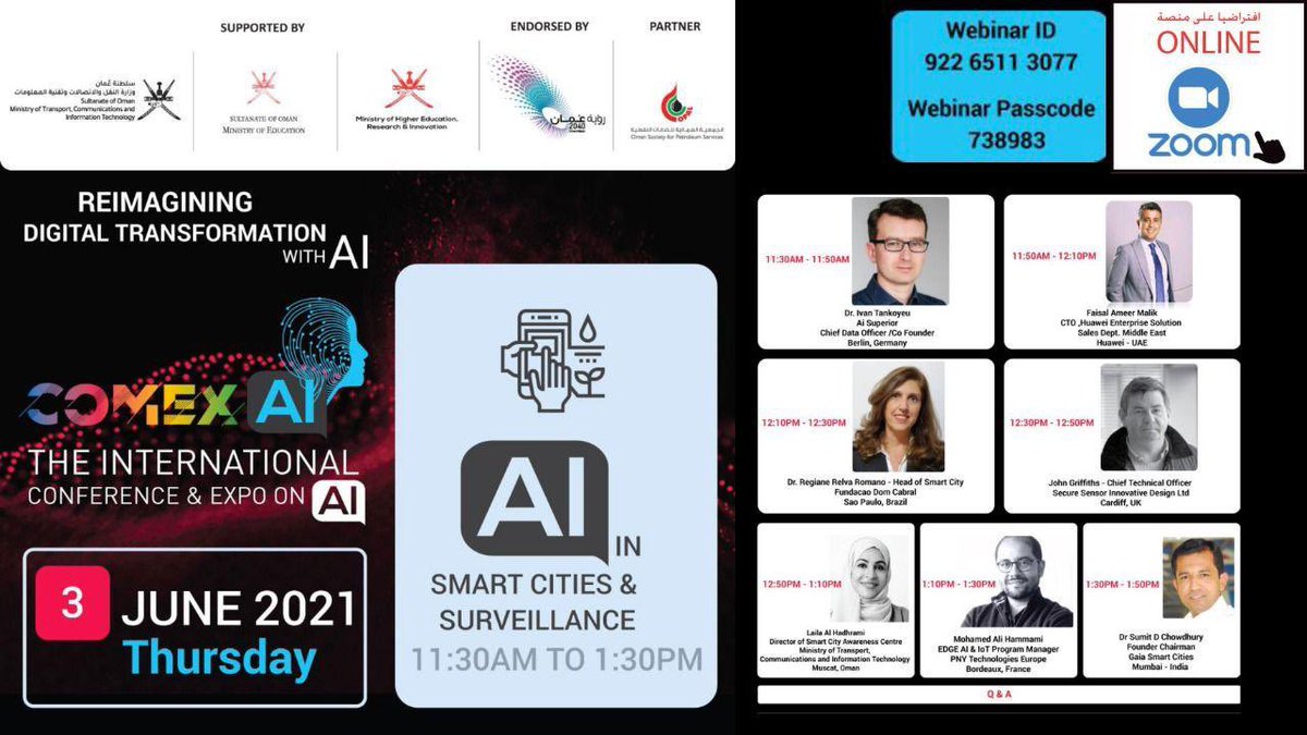 Smart Governorates & Cities -||- محافظات ومدن ذكية (@smartcity_oman) on Twitter photo Laila Al Hadhrami @Lailazam from Smart City Oman, will be speaking about smart cities projects at 12:50 today.
<a href="/mtcitoman/">وزارة النقل والاتصالات وتقنية المعلومات</a>
@ComexOman Laila Al Hadhrami @Lailazam from Smart City Oman, will be speaking about smart cities projects at 12:50 today.
<a href="/mtcitoman/">وزارة النقل والاتصالات وتقنية المعلومات</a>
@ComexOman