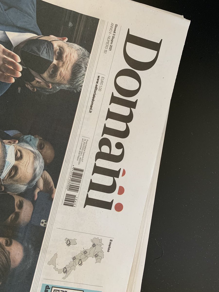 Va_Ferraris's tweet photo. Da oggi anche #oldfashion #Abbonamento #carta e #digitale @DomaniGiornale https://t.co/hRqIkPBhB4