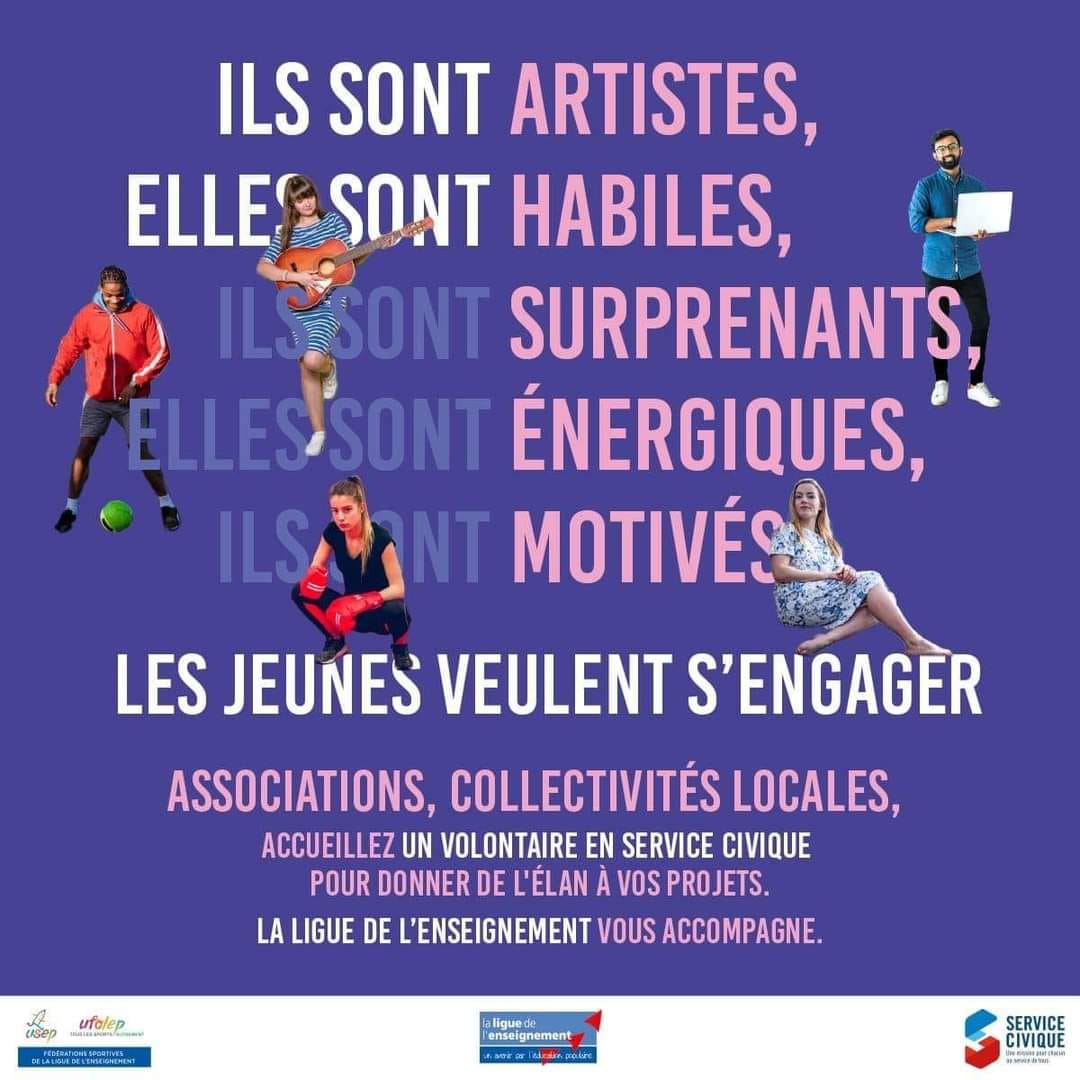 Vous êtes une association, une collectivité locale ou une entreprise agréée ESUS ? Accueillez des volontaires en #servicecivique ! Nous vous accompagnons dans votre projet ! #engagementdesjeunes